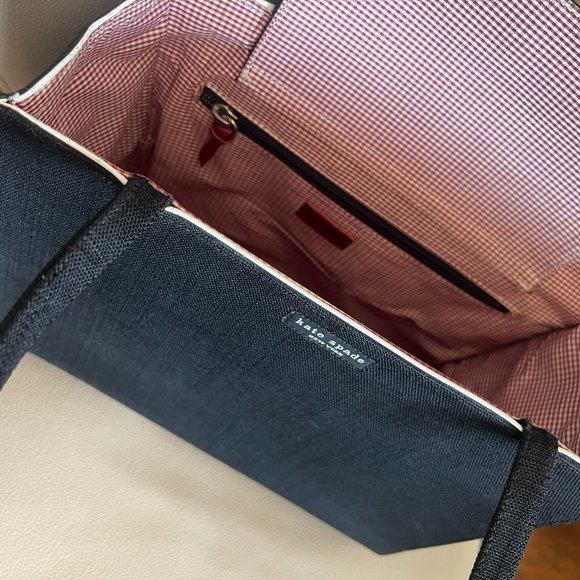 Kate Spade Black Linen Purse - Picture 2 of 4